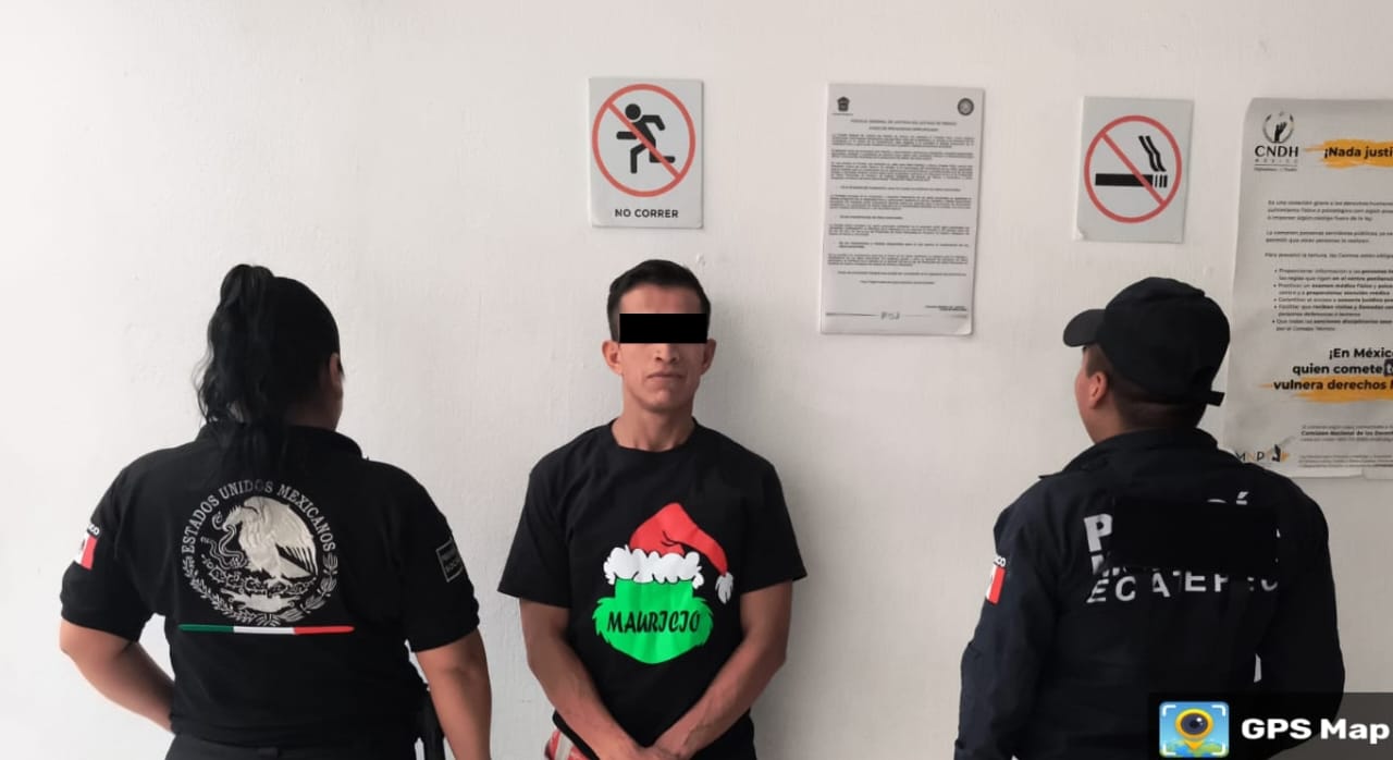 Policía de Ecatepec detiene a sujeto vinculado con robos y portación de arma