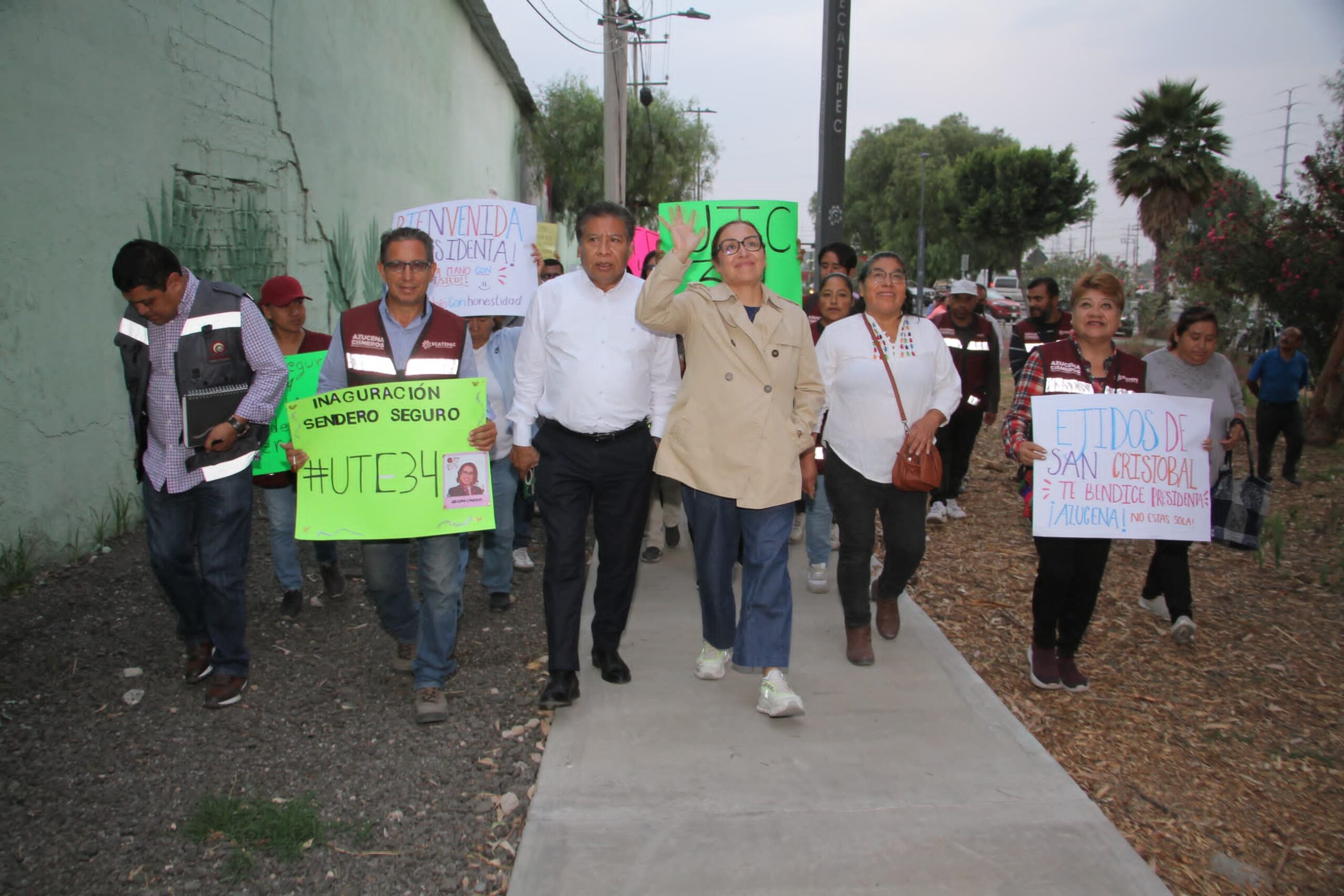 Crean en Ecatepec Sendero Seguro en paradero del transporte público usado por miles de personas
