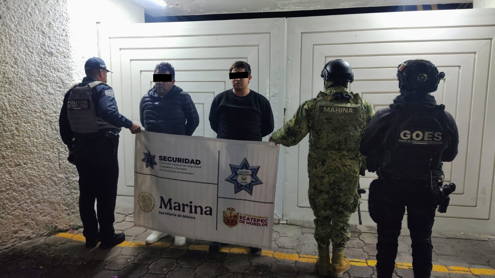 Policía de Ecatepec y Marina detienen a falsos ministeriales de grupo delictivo