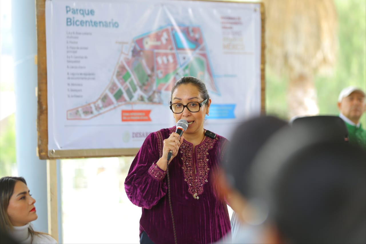 Impulsa Azucena Cisneros mejoras en Parque Bicentenario