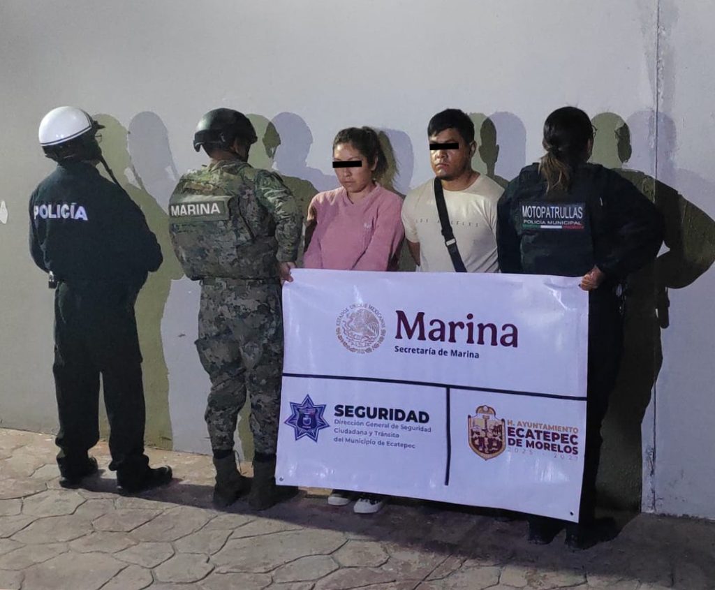 Policía de Ecatepec y Marina detienen a sujeto por probable trata de personas