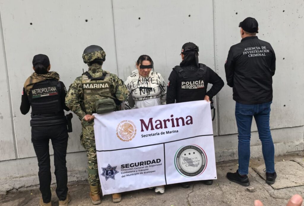 Policía de Ecatepec y Marina detienen a colombiana por extorsión