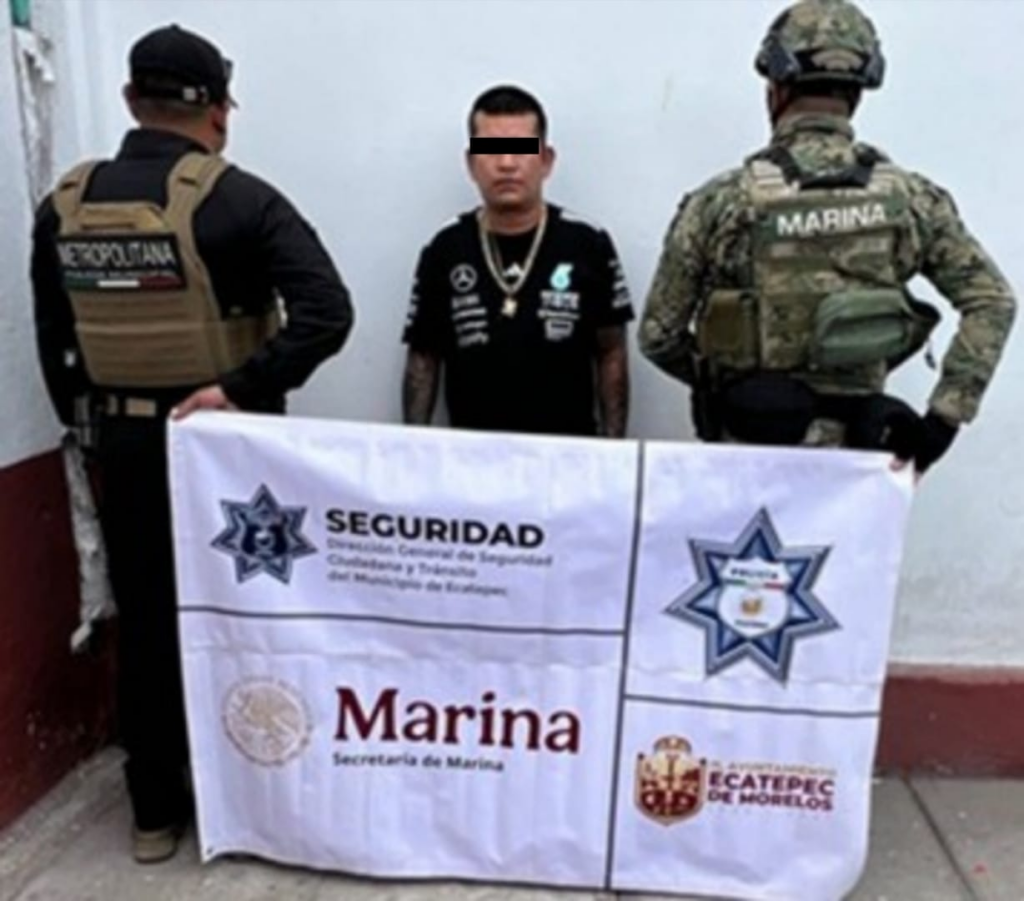 Policía Metropolitana y Marina detienen a El Ray, líder de Crazy Group
