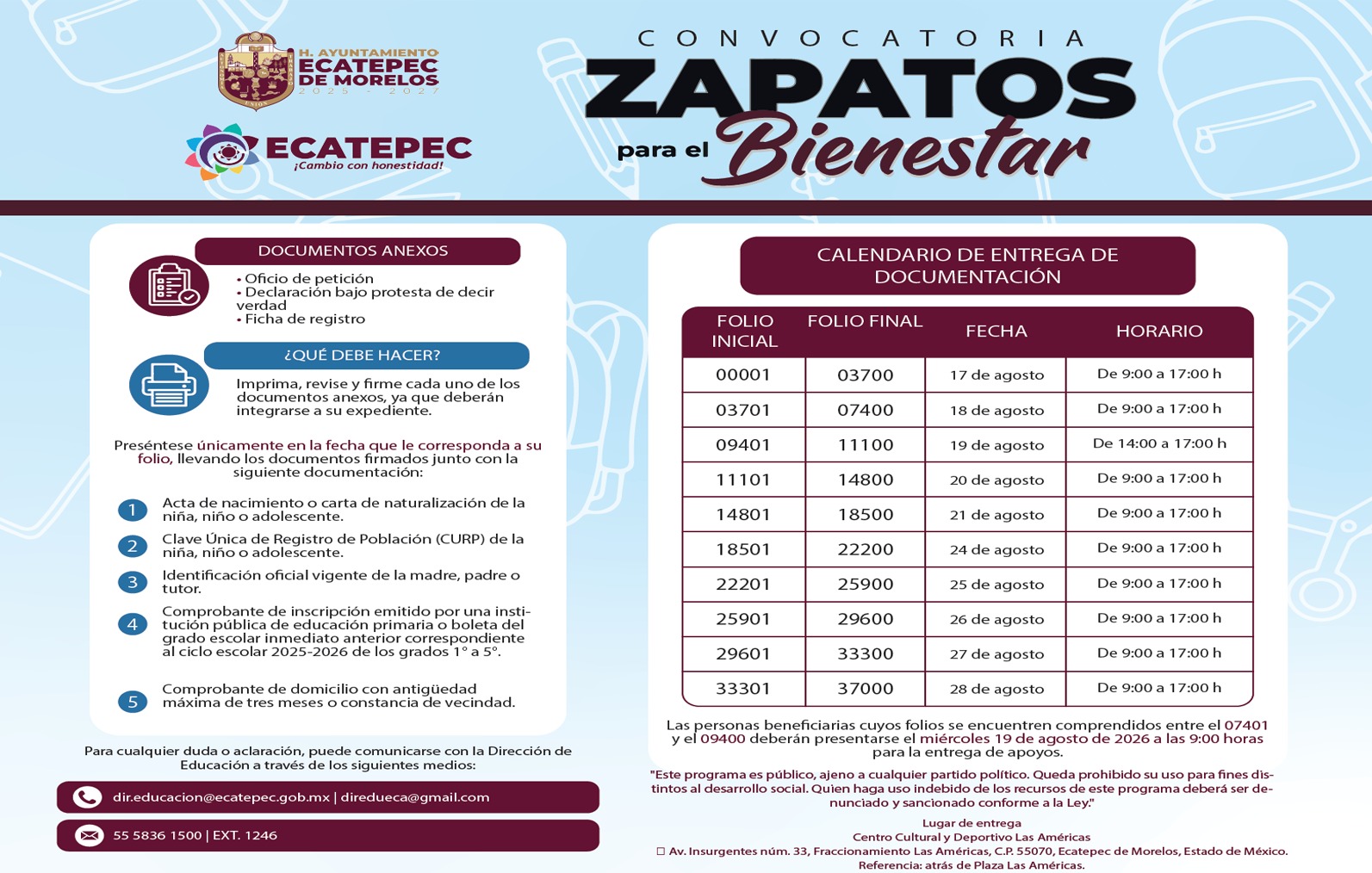 Programas sociales del Gobierno de Ecatepec